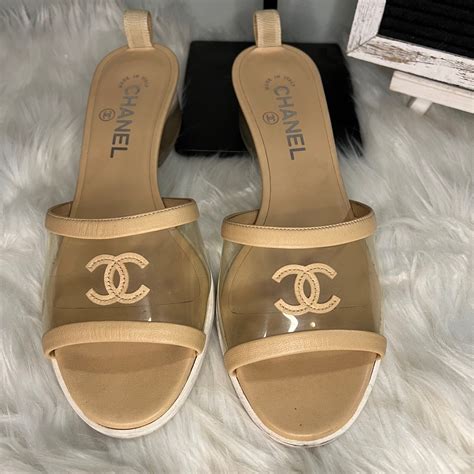 chanel pvc slides|chanel slides cheap.